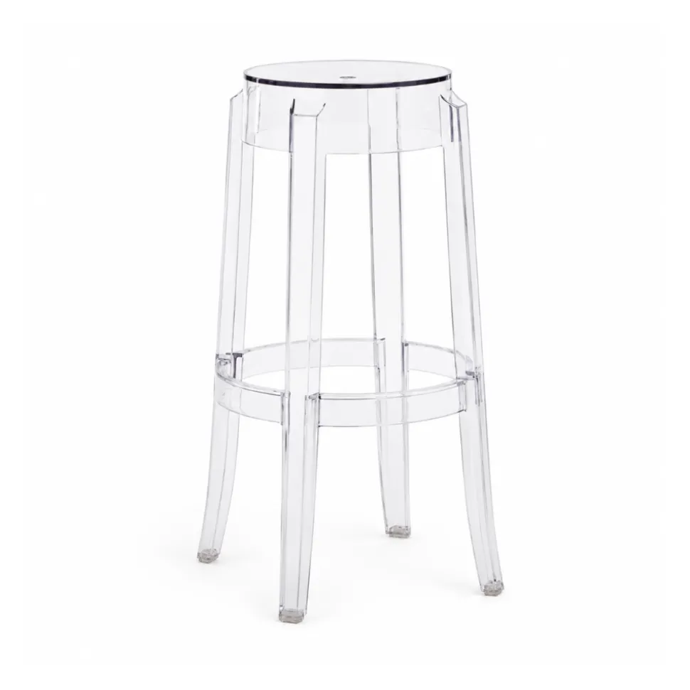 30'' Backless Kage Barstool Polycarbonate - Clear