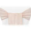 Accordion Crushed Taffeta Chair Sash - Blush/Rose Gold