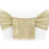 Accordion Crushed Taffeta Chair Sash - Champagne
