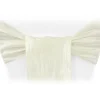 Accordion Crushed Taffeta Chair Sash - Ivory