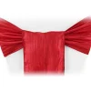 Accordion Crushed Taffeta Chair Sash - Red