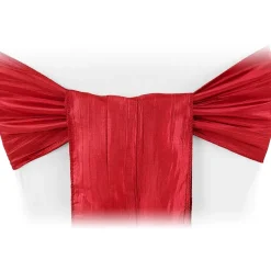 Accordion Crushed Taffeta Chair Sash - Red