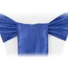 Accordion Crushed Taffeta Chair Sash - Royal Blue