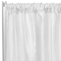 Accordion Crushed Taffeta - 10ft Long x 54" Wide Drape/Backdrop Panel - White