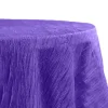 Accordion Crushed Taffeta - 120" Round Tablecloth - Purple