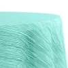 Accordion Crushed Taffeta - 132" Round Tablecloth - Turquoise
