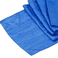 Accordion Crushed Taffeta Table Runner - Royal Blue