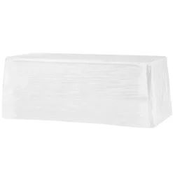 Accordion Crushed Taffeta - 90"x132" Rectangular Tablecloth - White