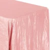 Accordion Crushed Taffeta - 90"x132" Rectangular Tablecloth - Dusty Rose/Mauve