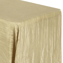 Accordion Crushed Taffeta - 90"x132" Rectangular Tablecloth - Champagne