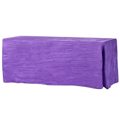 Accordion Crushed Taffeta - 90"x156" Rectangular Tablecloth - Purple