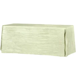 Accordion Crushed Taffeta - 90"x132" Rectangular Tablecloth - Sage Green