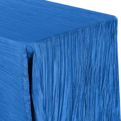 Accordion Crushed Taffeta - 90"x132" Rectangular Tablecloth - Royal Blue