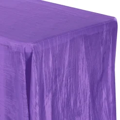 Accordion Crushed Taffeta - 90"x132" Rectangular Tablecloth - Purple