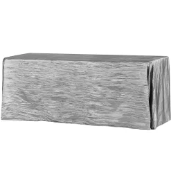 Accordion Crushed Taffeta - 90"x156" Rectangular Tablecloth - Silver