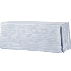 Accordion Crushed Taffeta - 90"x156" Rectangular Tablecloth - Dusty Blue