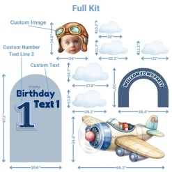 Airplane Pilots Foam Core Birthday Backdrop Kit by PopScene™