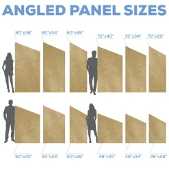 Angled Collapsing Chiara Wall Panel (Left Leaning) - Select Your Size!