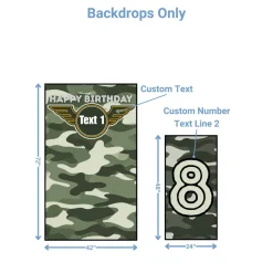 Army Camouflage Foam Core Birthday Backdrop Kit by PopScene™
