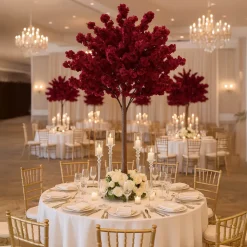 Artificial Hydrangea Bloom Branch — Maroon | Interchangeable Branch for ModTree™ Collection Trees