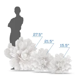 Artificial Single White Jumbo Flower Branch — White | Interchangeable Branch for ModTree™ Collection Trees
