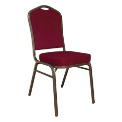 Axiom™ Crown Back Banquet Chair With Copper Vein Frame - Burgundy