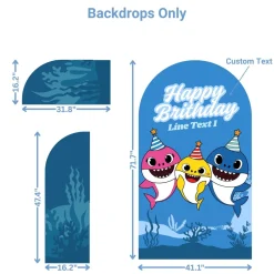 Baby Shark Foam Core Birthday Backdrop Kit by PopScene™