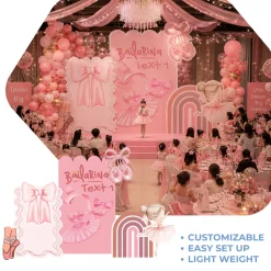 Ballerina Studio Foam Core Birthday Backdrop Kit by PopScene™