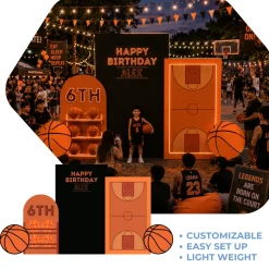 Basketball Arena Foam Core Birthday Backdrop Kit by PopScene™