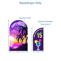 Beach Party 1 Foam Core Birthday Backdrop Kit by PopScene™