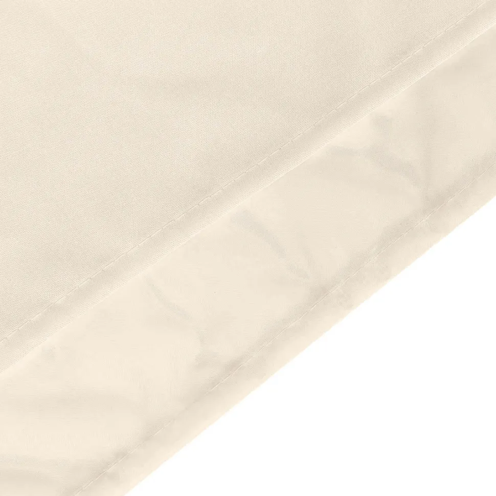 Beige Double Sheer Backdrop Drape – 10ft Height x 10ft Wide Chiffon & Polyester Dual Layer Event Divider Curtain with Rod Pockets
