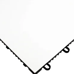 Black & White Slate Snaplock Dance Floor Set - Easy Assembly, Portable with Edging & Transport Cart! - 36