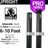 Black Anodized Pro Series - 6-10ft Telescoping 2" Upright