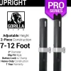 Black Anodized Pro Series - 7-12ft Telescoping 2" Upright