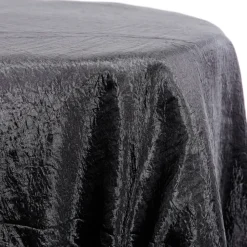 Black - *FR* Crushed Tergalet Tablecloth by Eastern Mills - Many Size Options