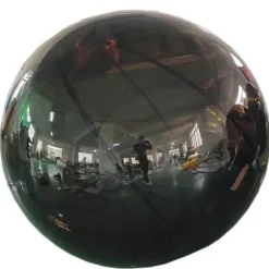 Black Giant Inflatable Mirror Ball Sphere – Maxorb™ Reflective Ceiling Event Decor – Commercial Installation Sizes