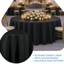 Black La Petite France Jacquard Tablecloth - Multiple Size Options