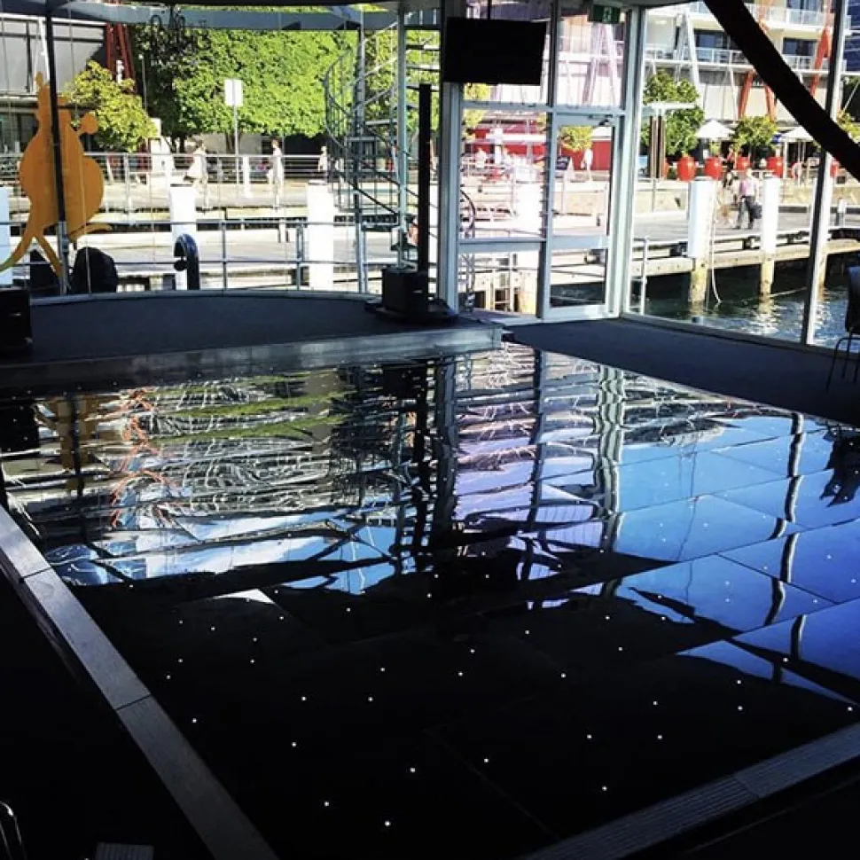 Black LED Starlight Dance Floor Kit - 8ft x 8ft (includes Flight Case)