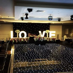 Black LED Starlight Dance Floor Kit - 8ft x 8ft (includes Flight Case)