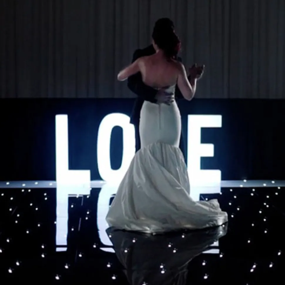 Black LED Starlight Dance Floor Kit - 8ft x 8ft (includes Flight Case)