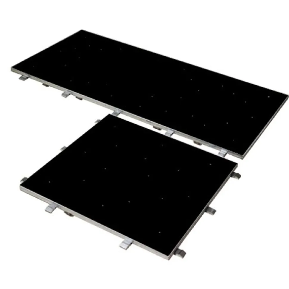 Black LED Starlight Dance Floor Kit - 8ft x 8ft (includes Flight Case)