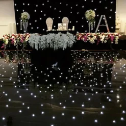 Black LED Starlight Dance Floor Kit - 12ft x 12ft (includes Flight Case)