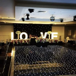 Black LED Starlight Dance Floor Kit - 26ft x 26ft (includes Flight Case)