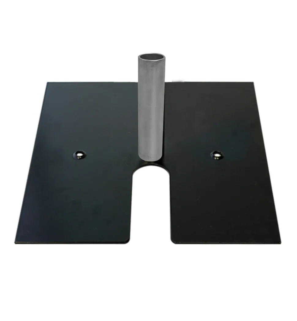 Black Pro & EZ Series - 18in x 18in Heavy Duty Base w/ 6" x 2" Pin (Up to 14ft)