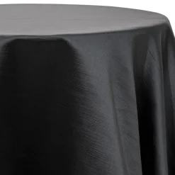 Black - Royal Slub Designer Tablecloth - Many Size Options