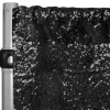 Black Sequin Backdrop Curtain w/ 4" Rod Pocket by Eastern Mills - 12ft Long x 9.5ft Wide