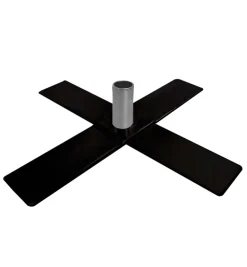 Black Slip-Fit 8in x 14in Cross Base (Up to 8ft) with 3"/6" Pin