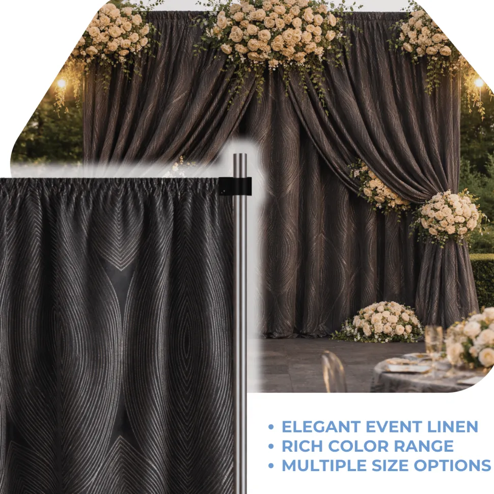 Black Sombra Curtain Panel w/ 4" Rod Pocket - 110" Wide - Many Size Options