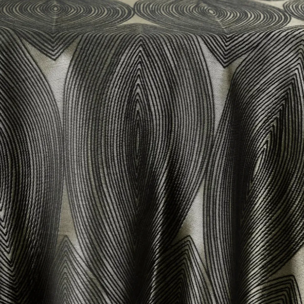 Black Sombra Jacquard Tablecloth - Multiple Size Options