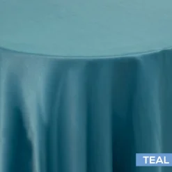 Bliss Velvet Tablecloth by Eastern Mills - Teal - Many Size Options